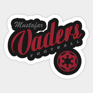 Mustafar Vaders Football Sticker